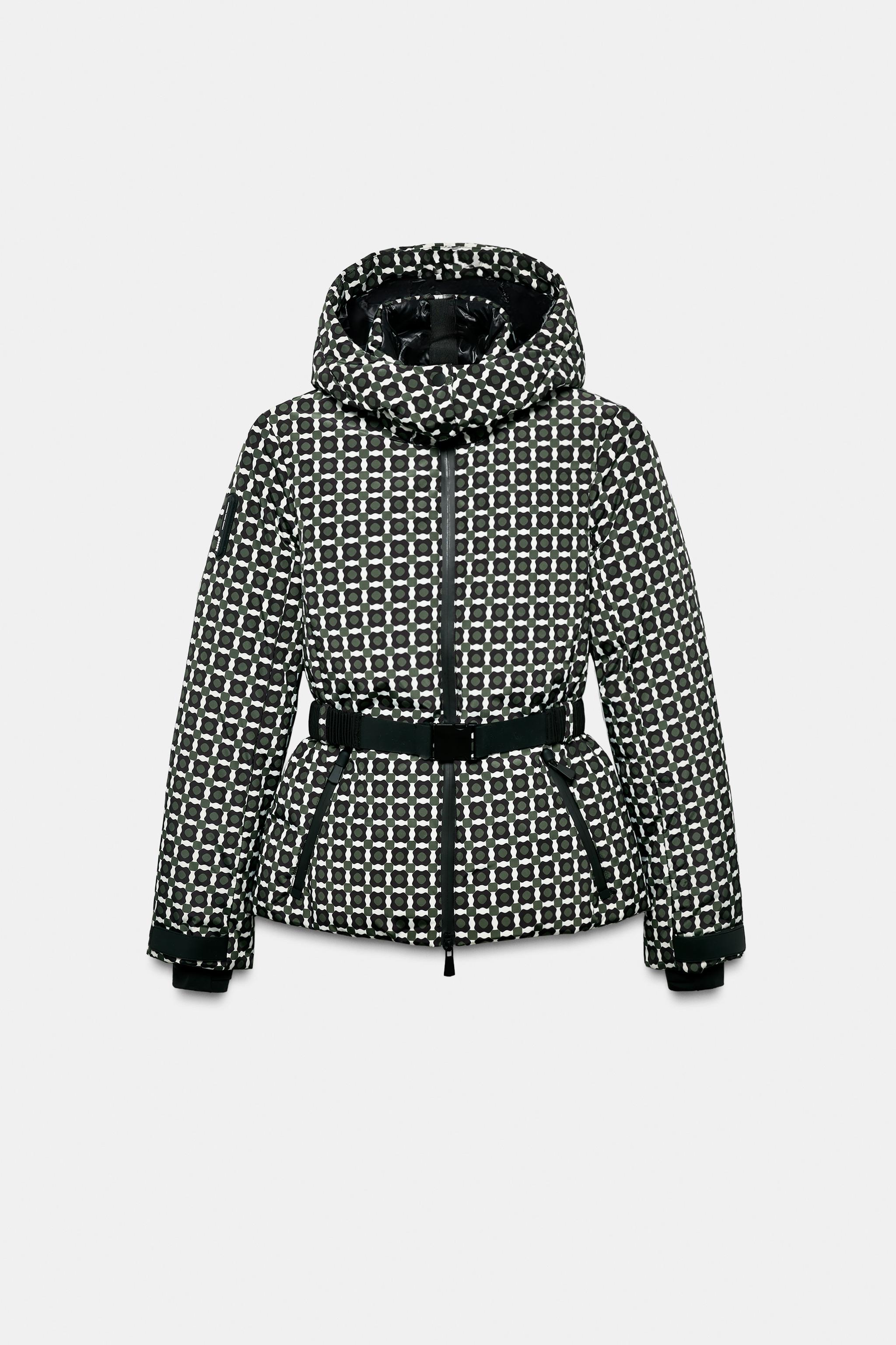 HOODED WATER RESISTANT WINDPROOF DOWN COAT RECCO® TECHNOLOGY SKI COLLECTION