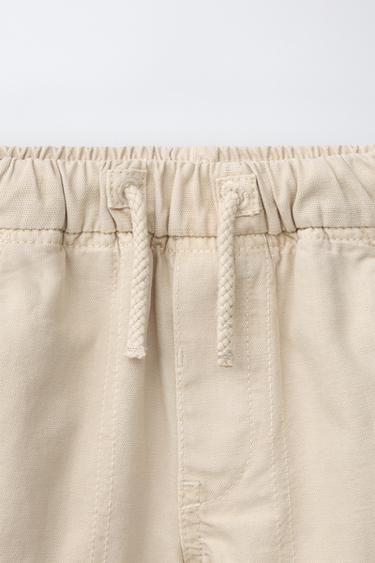 PUKAS SURF CANVAS CARGO TROUSERS - Light beige by Zara - Image 2