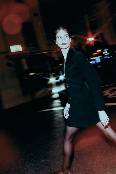 MINI BLAZER DRESS WITH JEWEL BUTTONS - Black by Zara