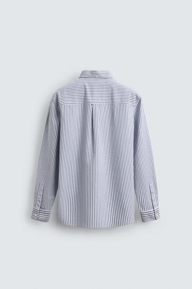 TEXTURED OXFORD SHIRT - Blue/White by Zara - Image 7