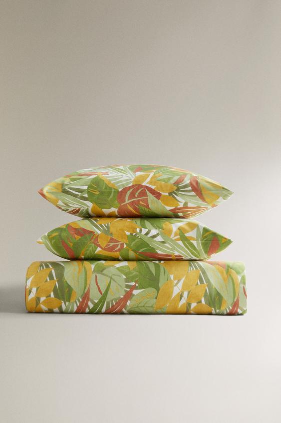 LEAF PRINT BED LINEN | ZARA United States