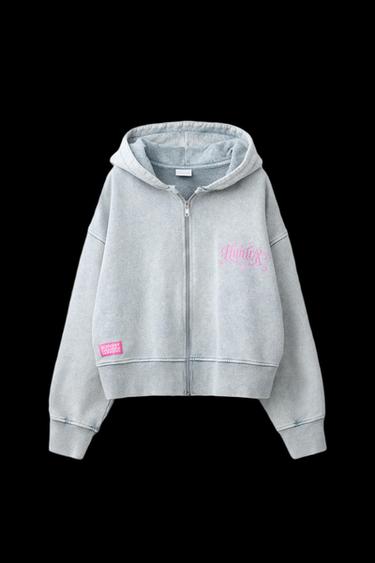 Zara WASHED EFFECT ZIP HOODIE KPOP DEMON HUNTERS™ NETFLIX © - Mid-gray - Image 0
