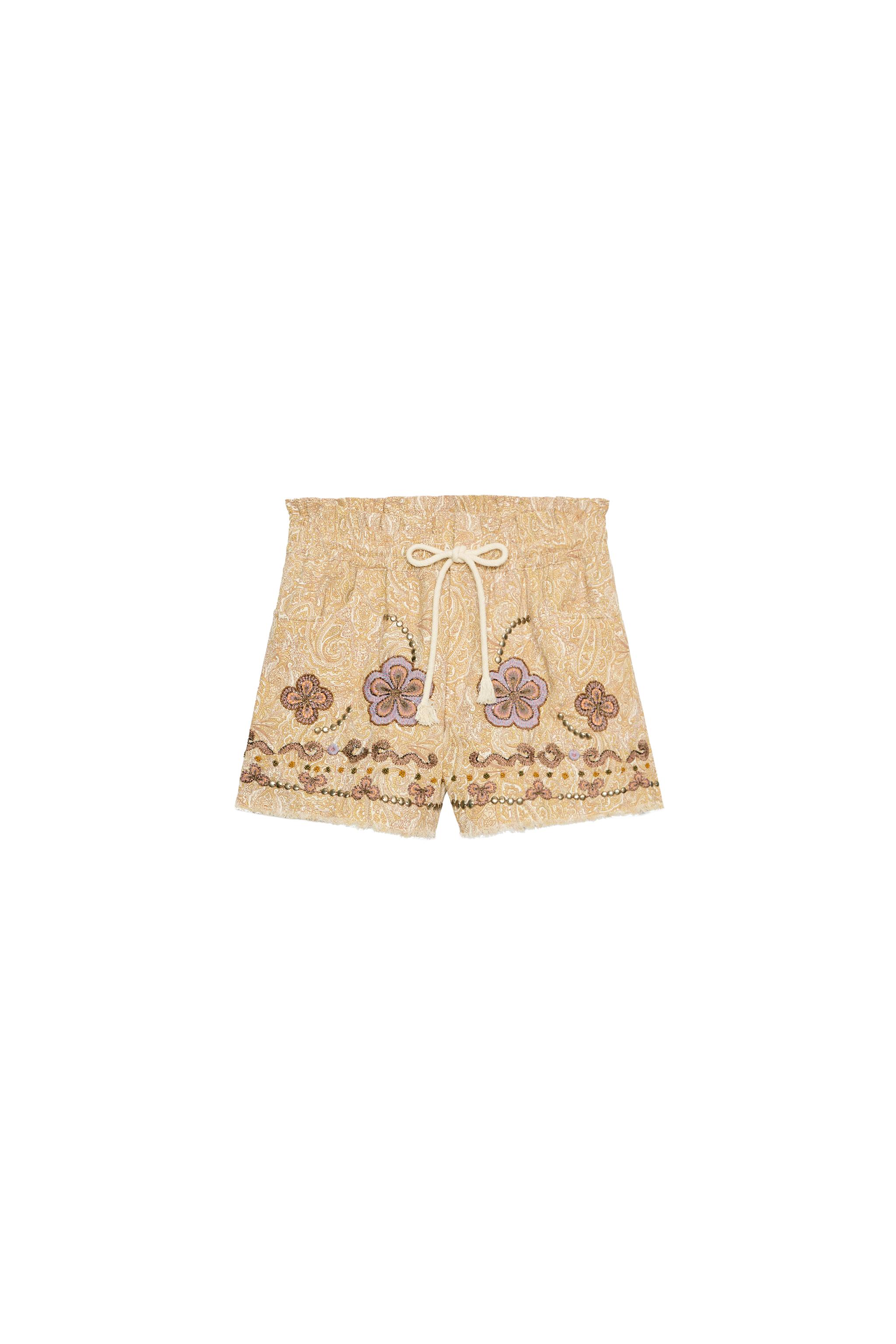 ZW COLLECTION EMBROIDERED SHORTS - Multicolored | ZARA Canada