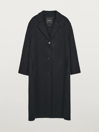 Zara Long wool blend coat - Black