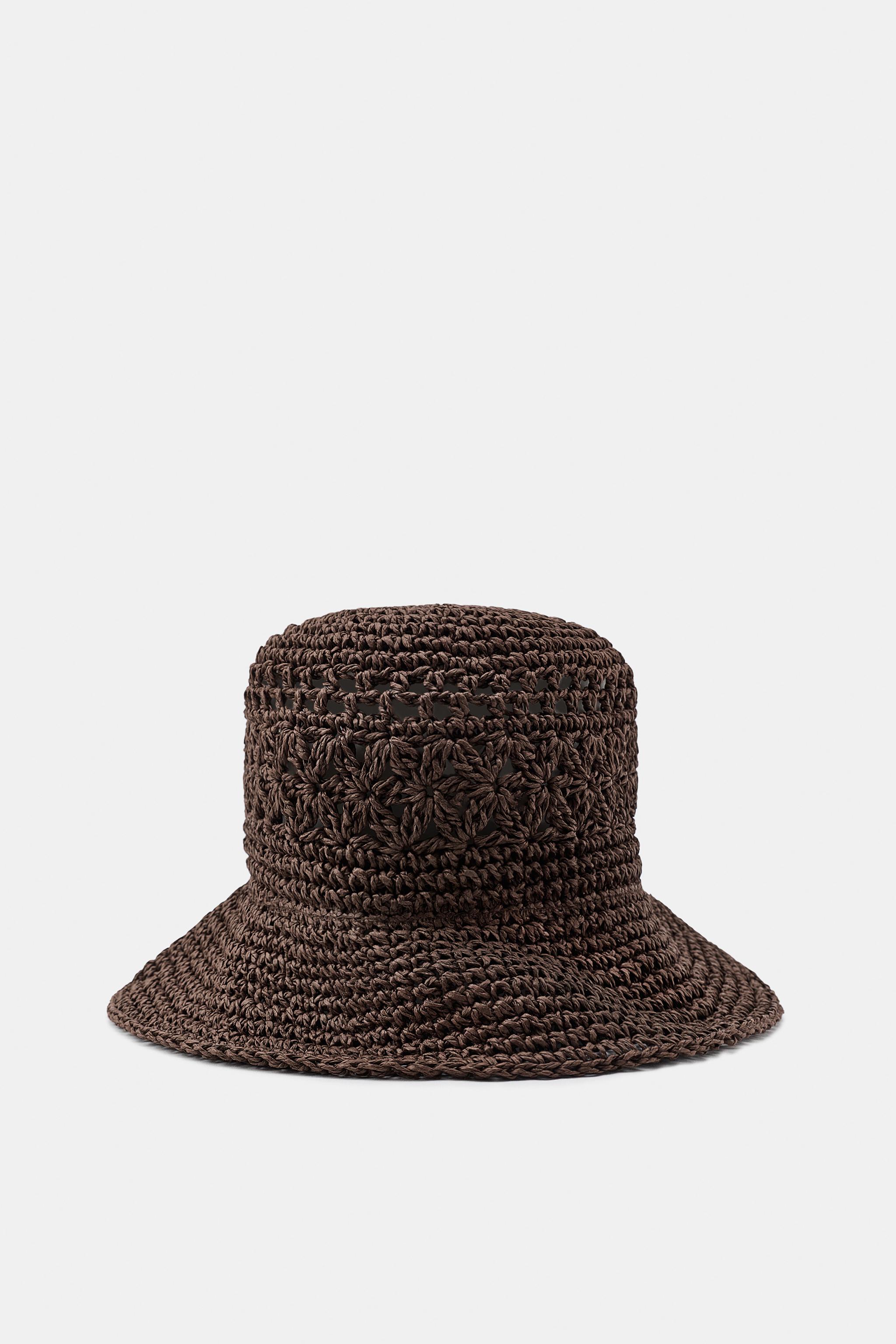 Женские головные уборы Zara WOVEN BUCKET HAT — фото 3