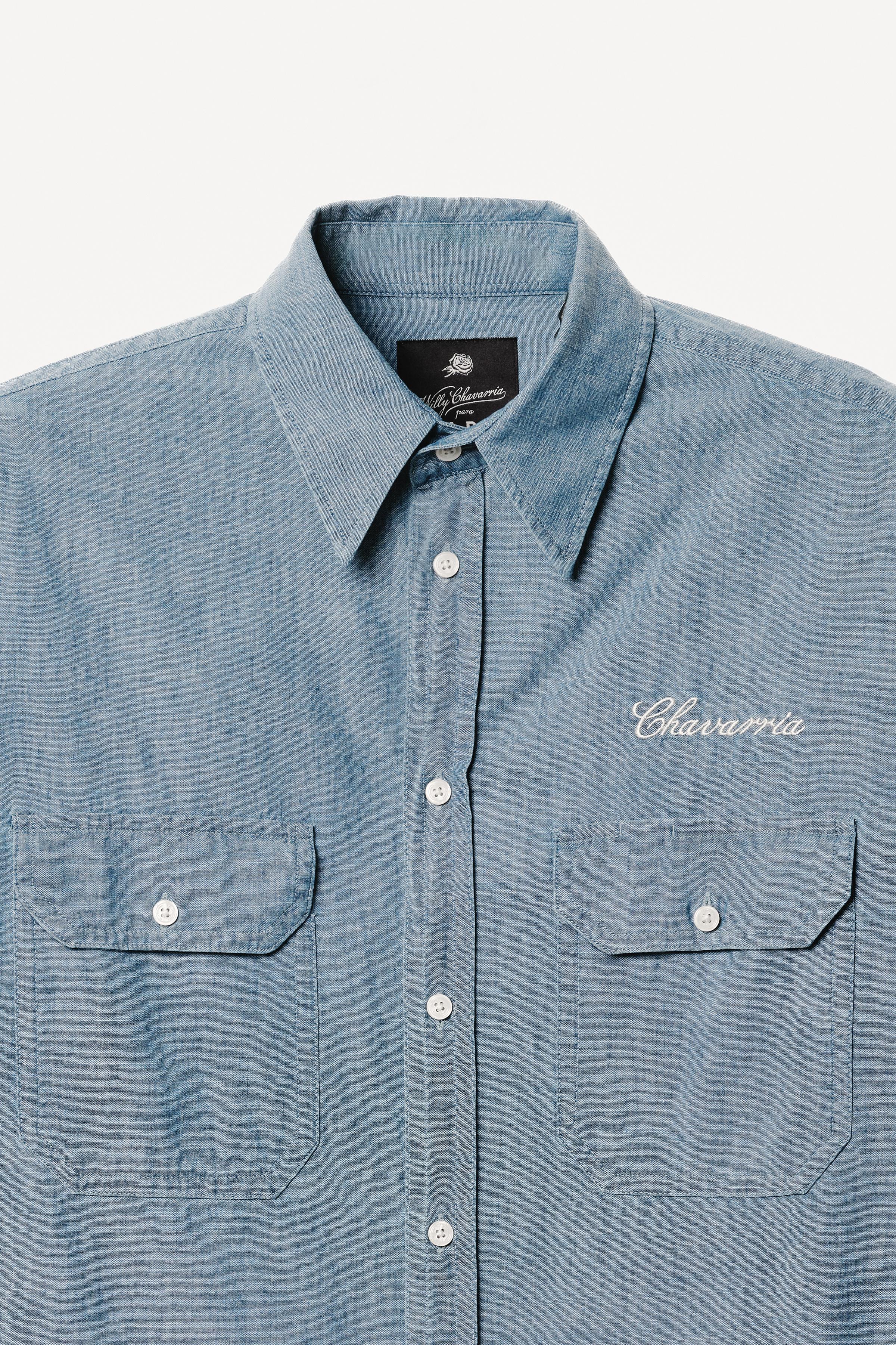 EMBROIDERED BOXY FIT CHAMBRAY SHIRT WILLY CHAVARRIA X ZARA