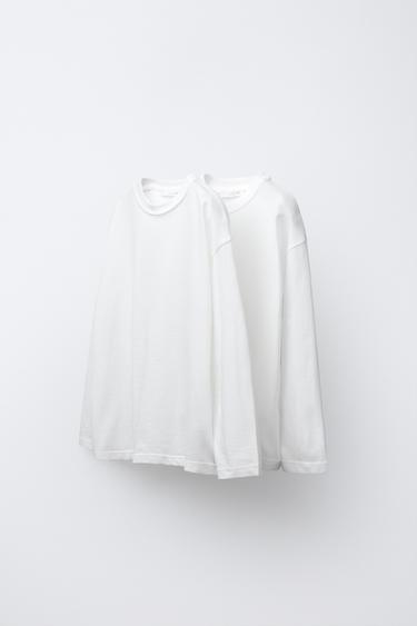 2-PACK OF PLAIN T-SHIRTS - White by Zara