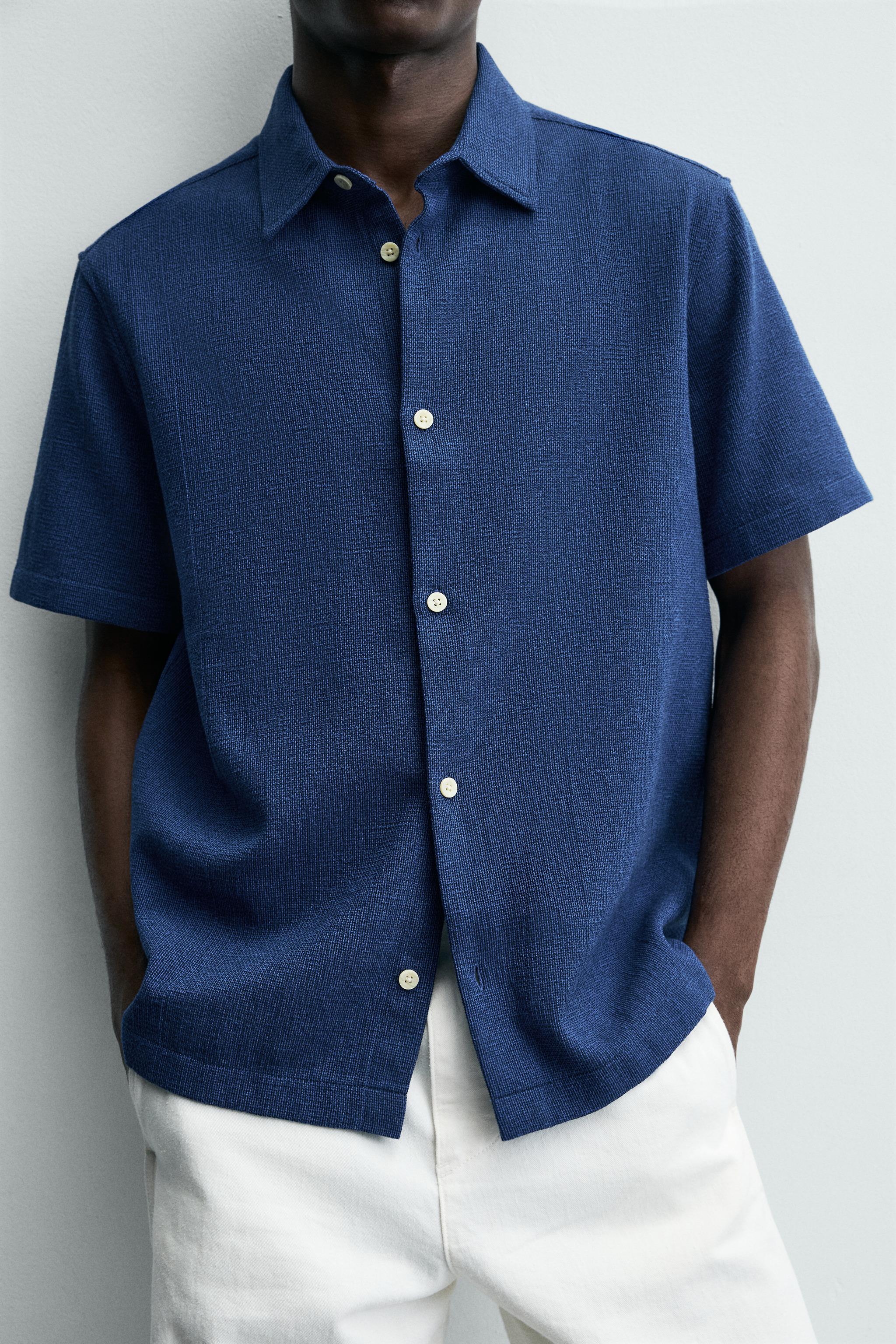 REGULAR FIT TEXTURED SHIRT