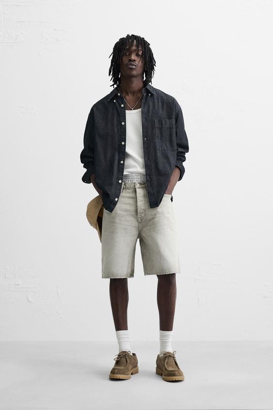 Bermuda Gris Outfit Con Short Gris Hombre Outfit Bermuda Jean