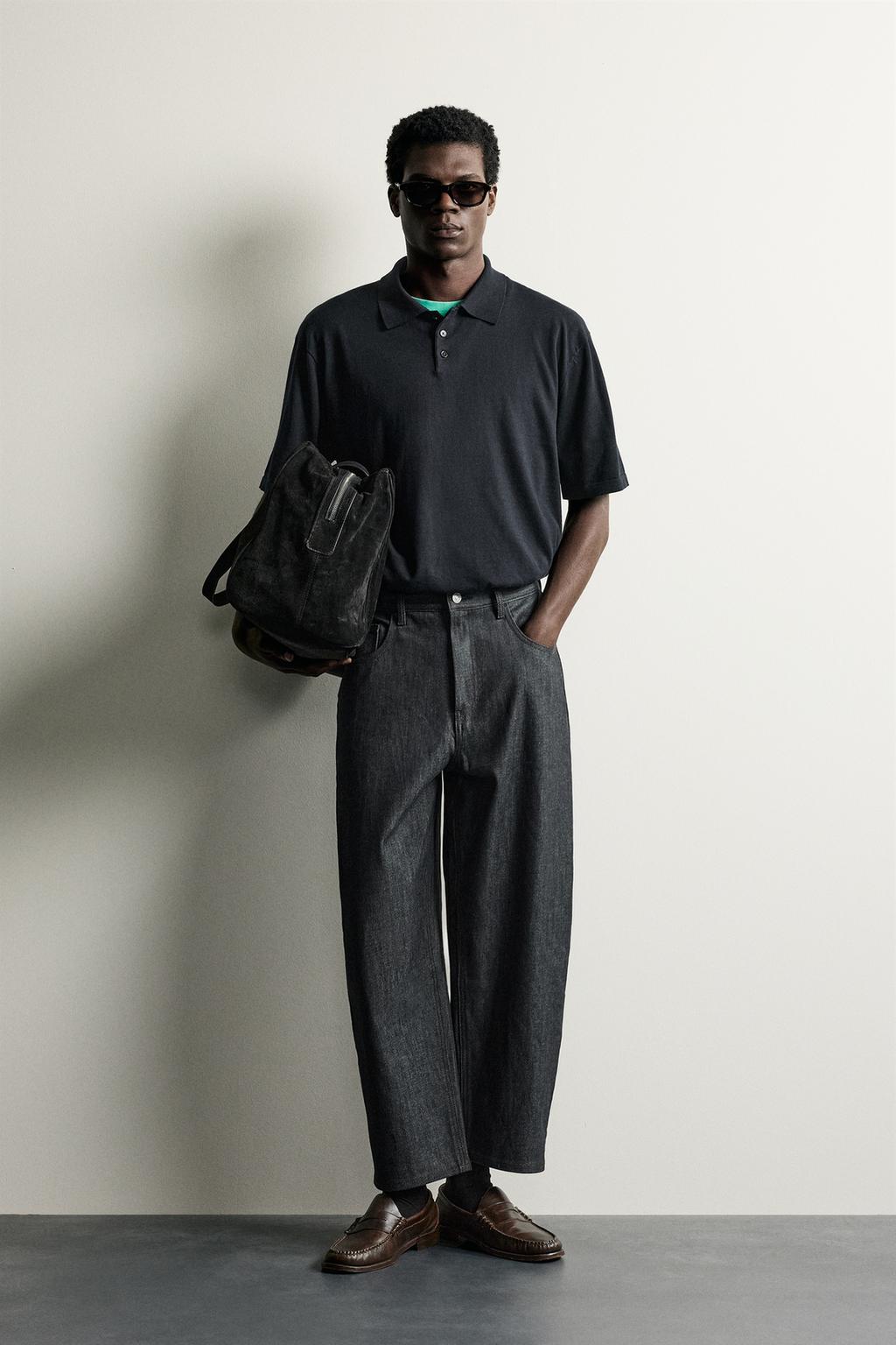 Zara Polo trikotaj regular fit pambıq qarışığı