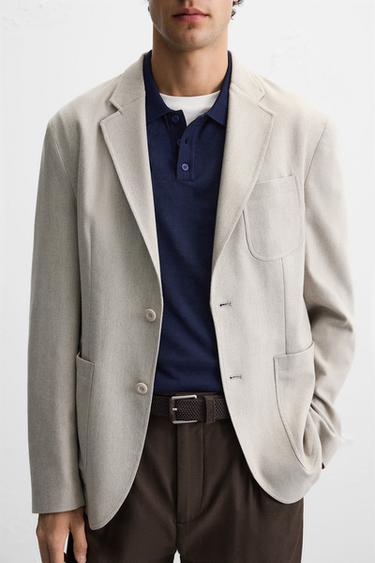 RELAXED FIT BLAZER - Grey by Zara - Image 4