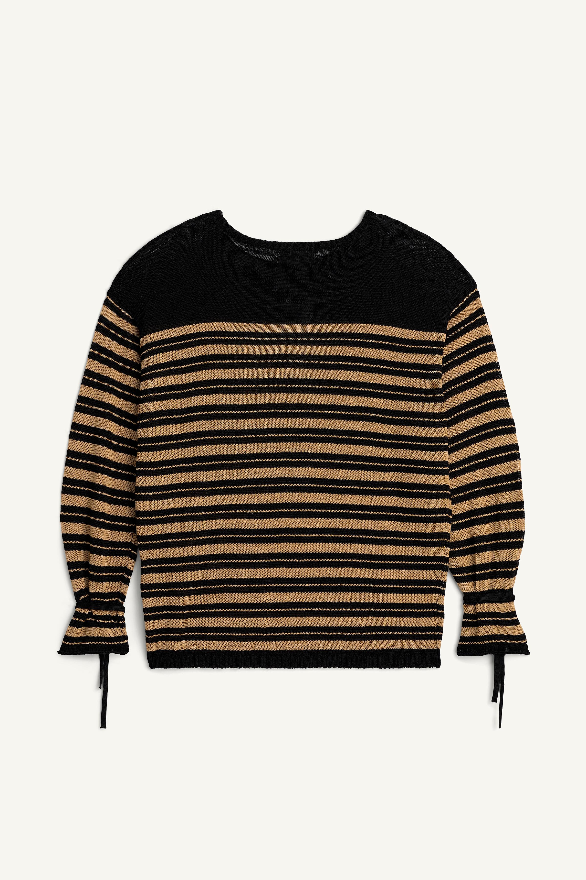 PULL À RAYURES LIN - VISCOSE