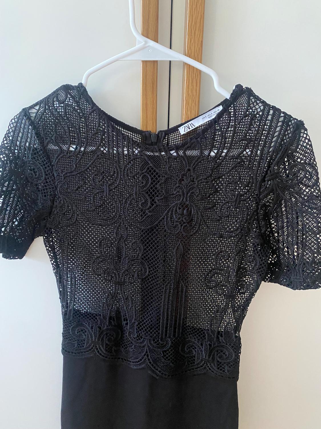 CONTRAST LACE DRESS - Image 3