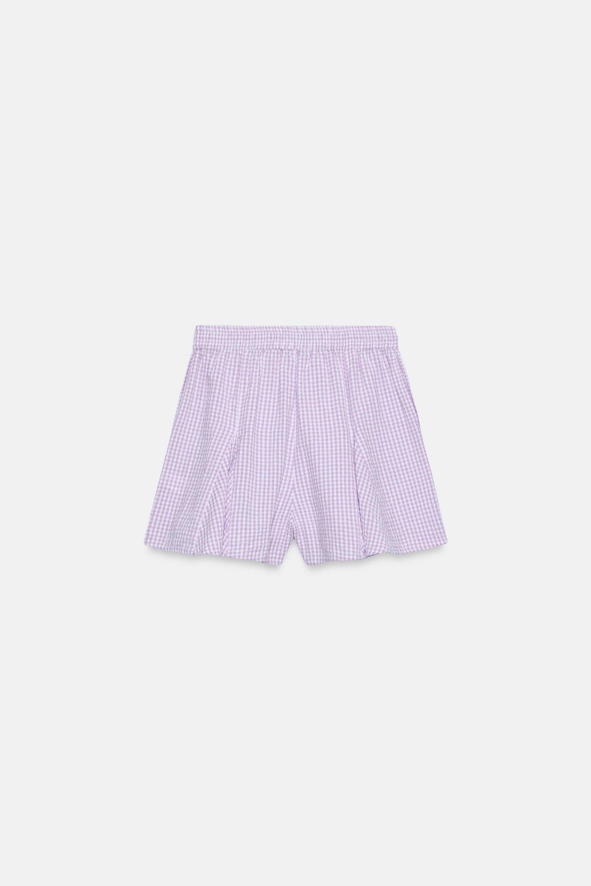 GINGHAM CHECK FLARED SKORT