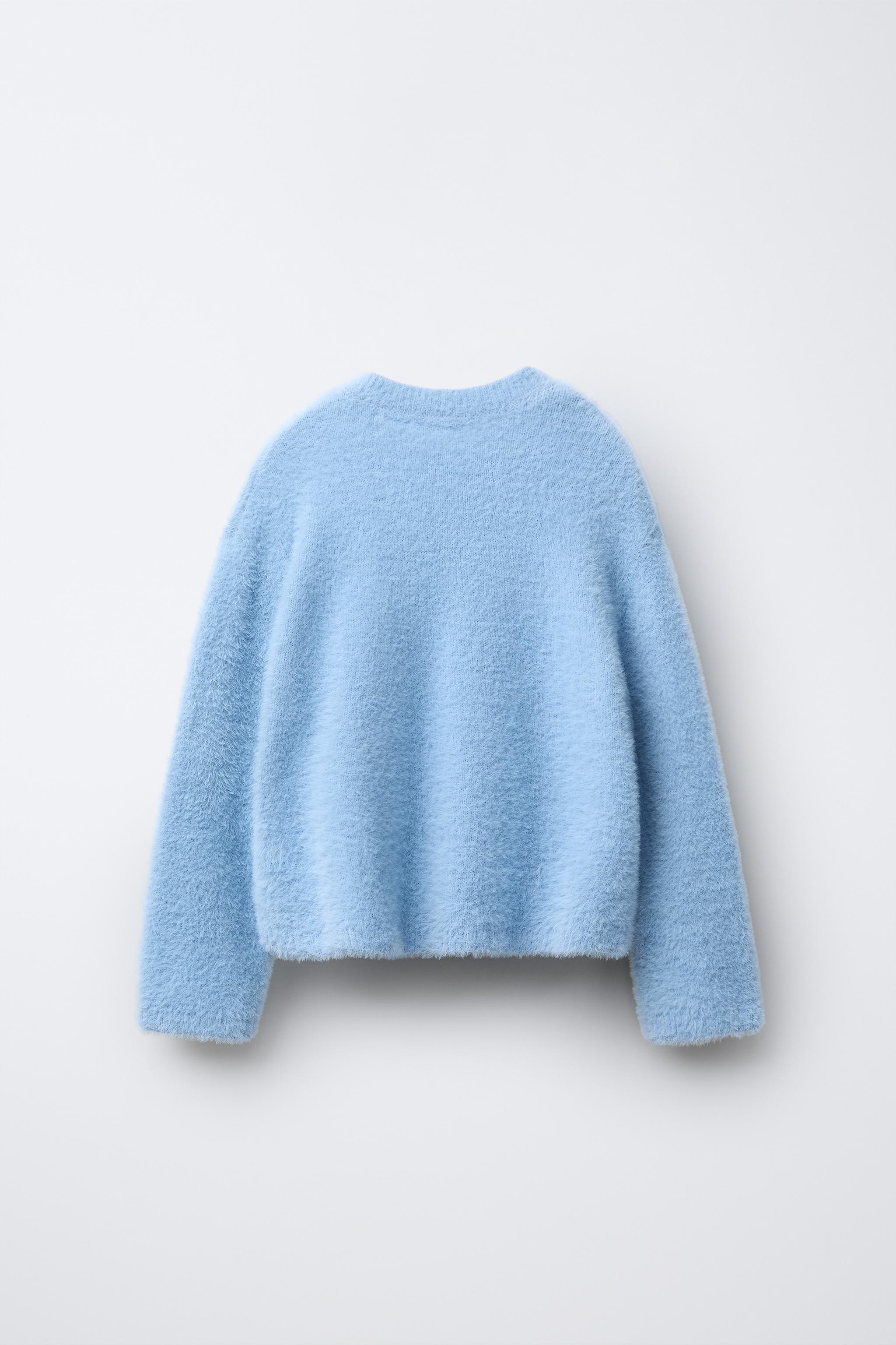 HAIR EFFECT KNIT SWEATER White ZARA Spain