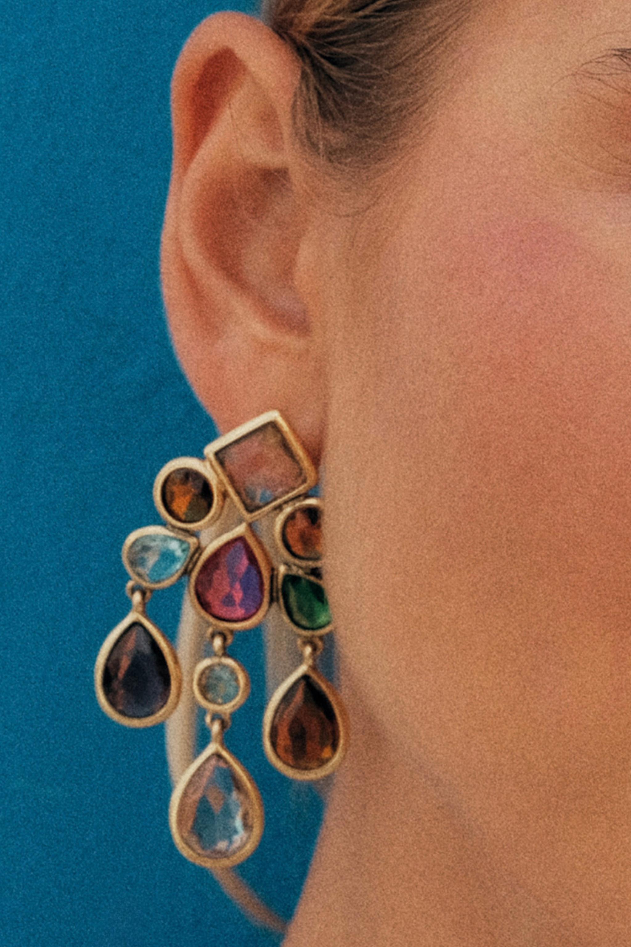 Женские аксессуары Zara COMBINATION JEWEL EARRINGS