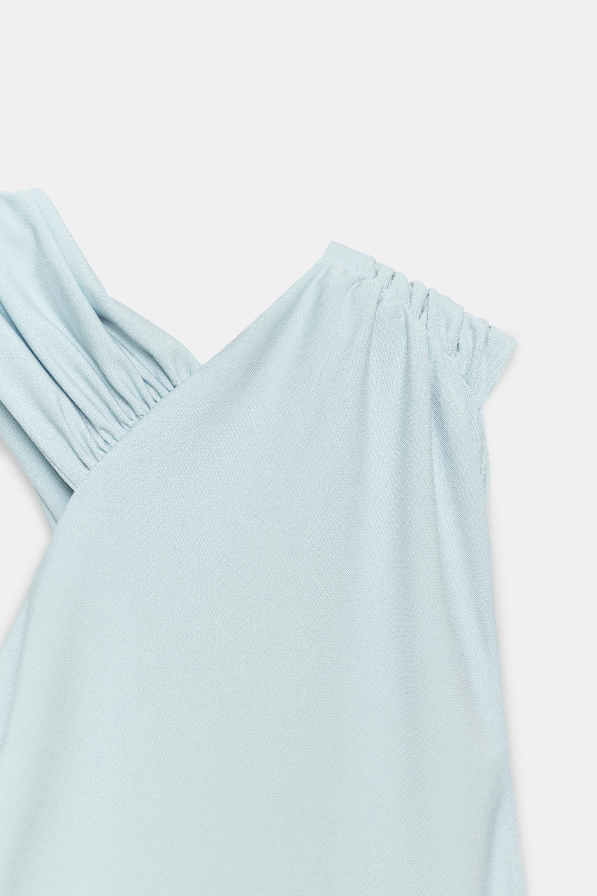 Женские платья Zara RUCHED HALTER DRESS — фото 9