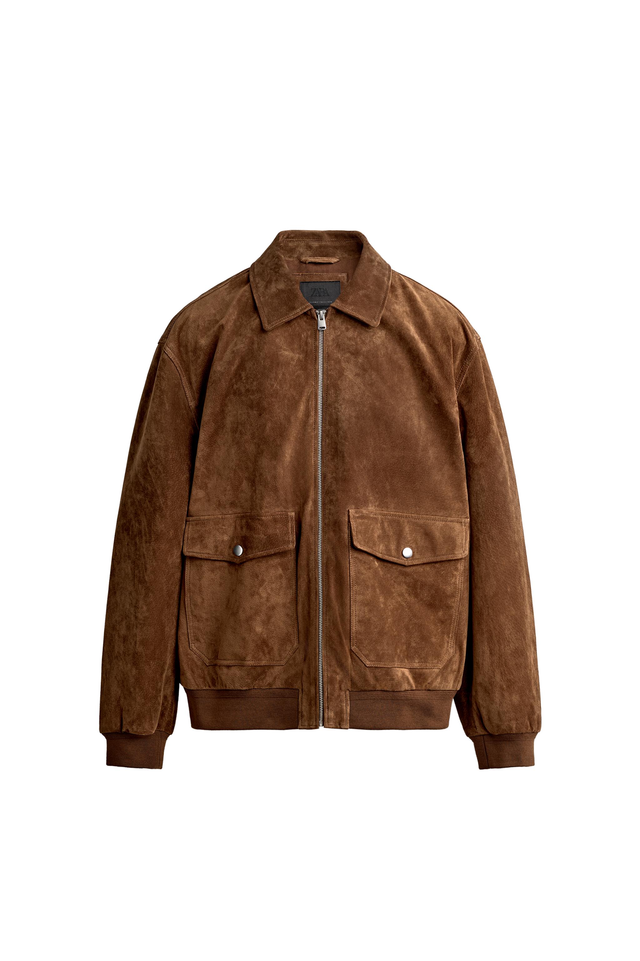 スエードレザー ポケットジャケット - コニャック | ZARA Japan / 日本