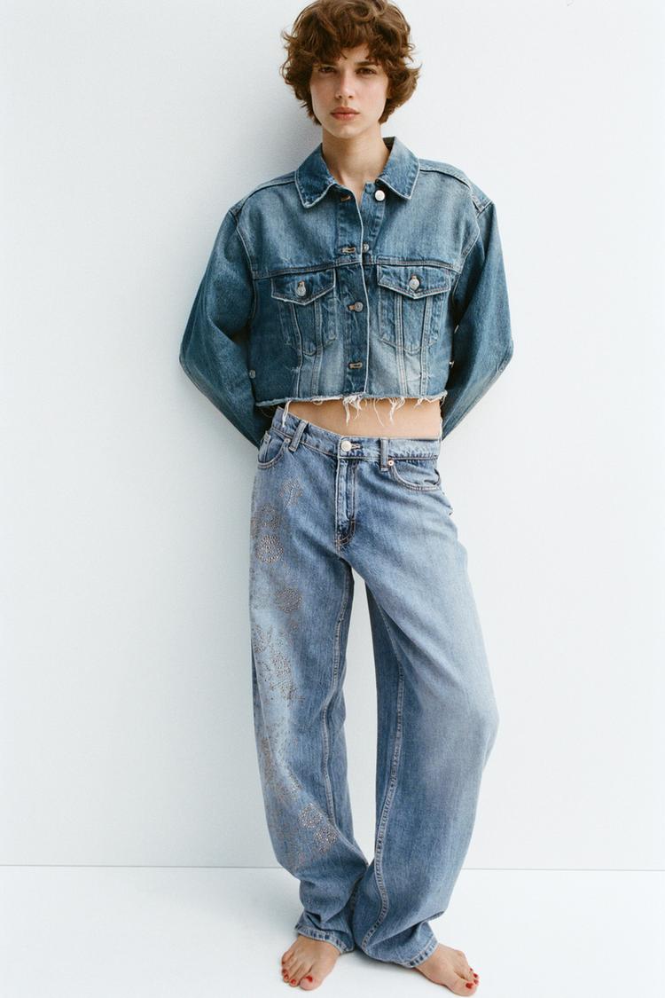 Veste Jean Strass Zara Veste En Jean Frange Strass Veste En Jean