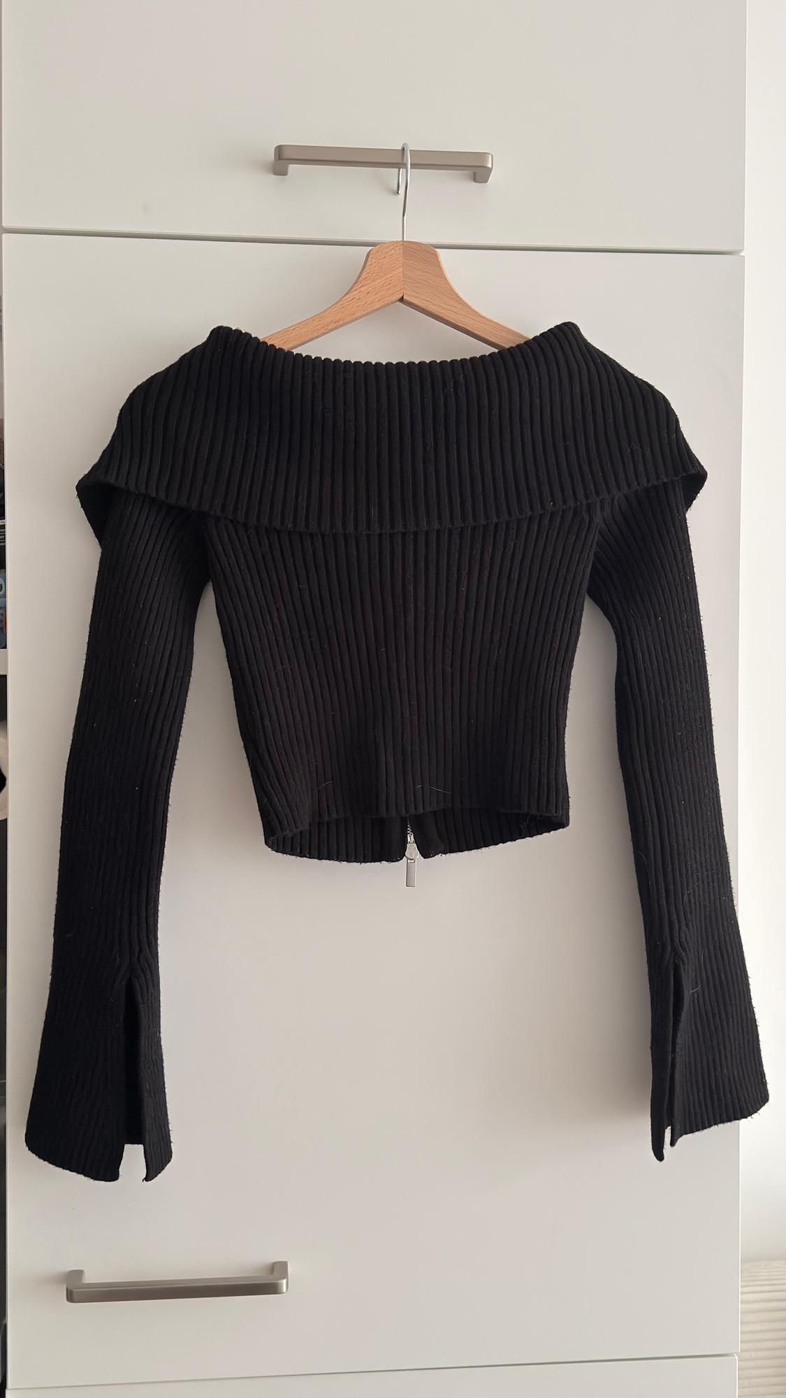 ZIP-UP RIBBED KNIT CARDIGAN - Image 4