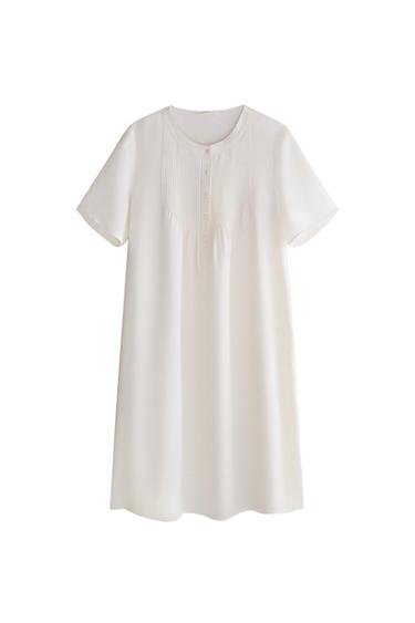 NATKJOLE MED BISER OG BLONDER - råhvid fra Zara