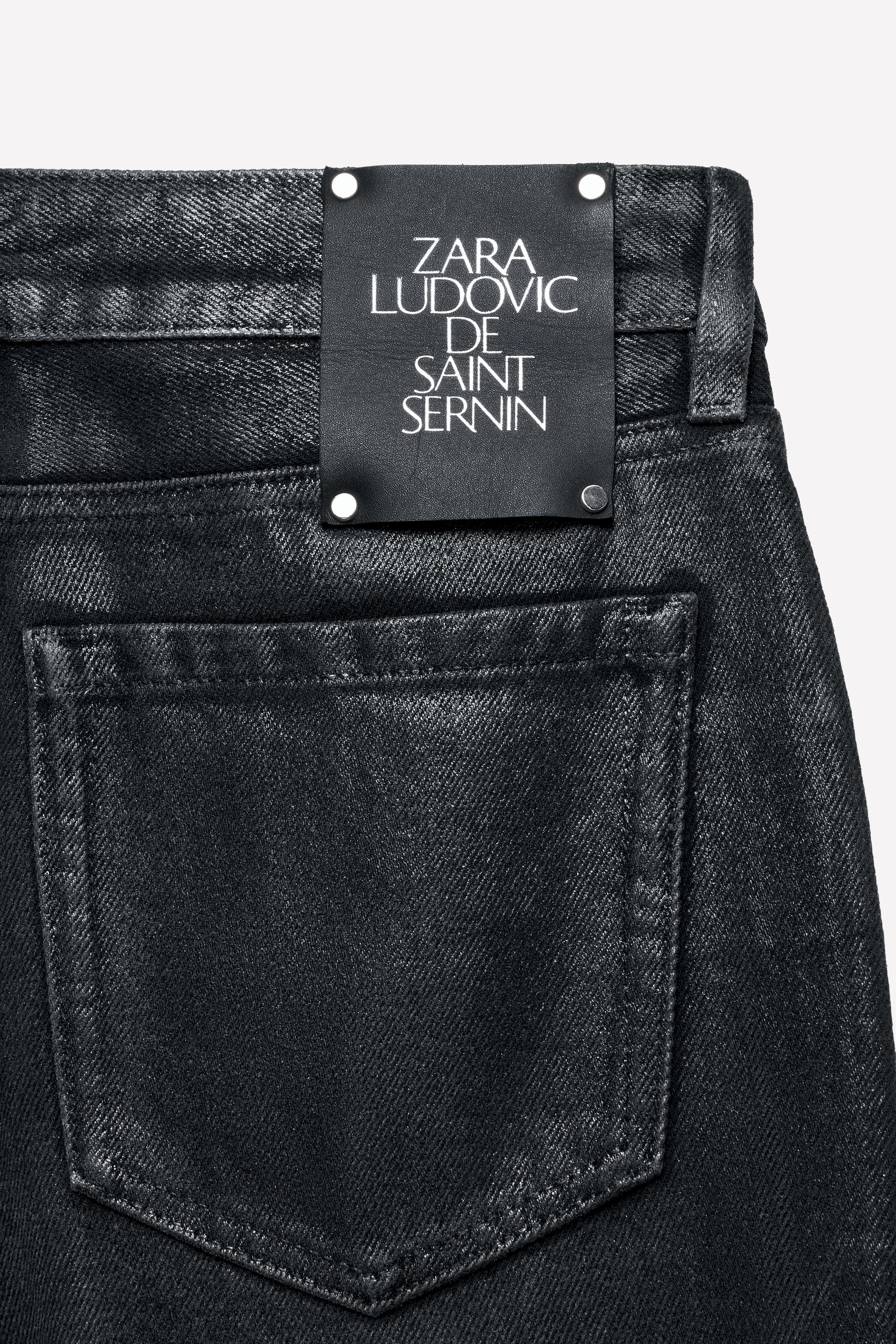 WAXED FLARE FIT JEANS LUDOVIC DE SAINT SERNIN x ZARA - Charcoal