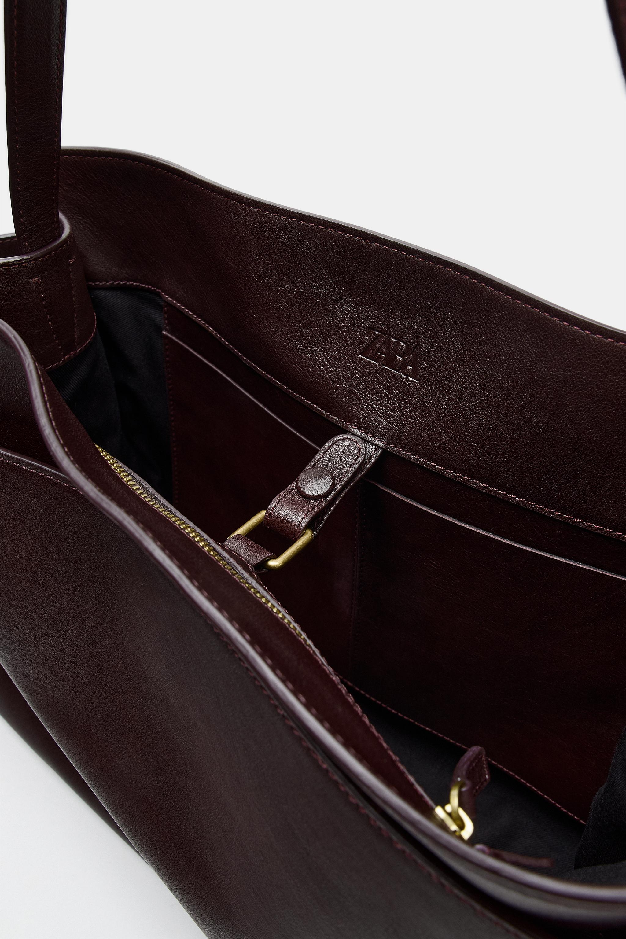 LEATHER MAXI SHOPPER BAG