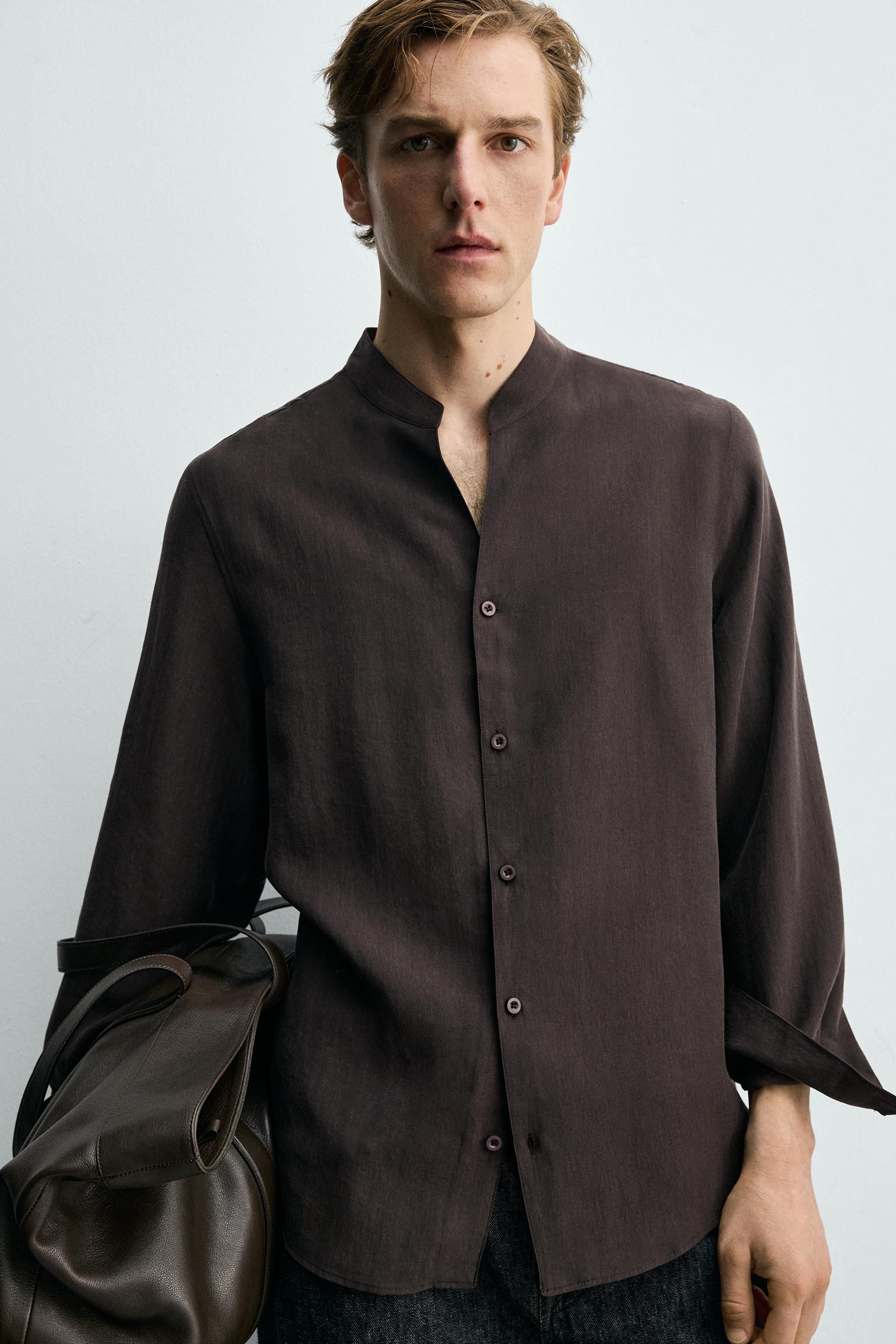 CHEMISE FLUIDE COL BANDE