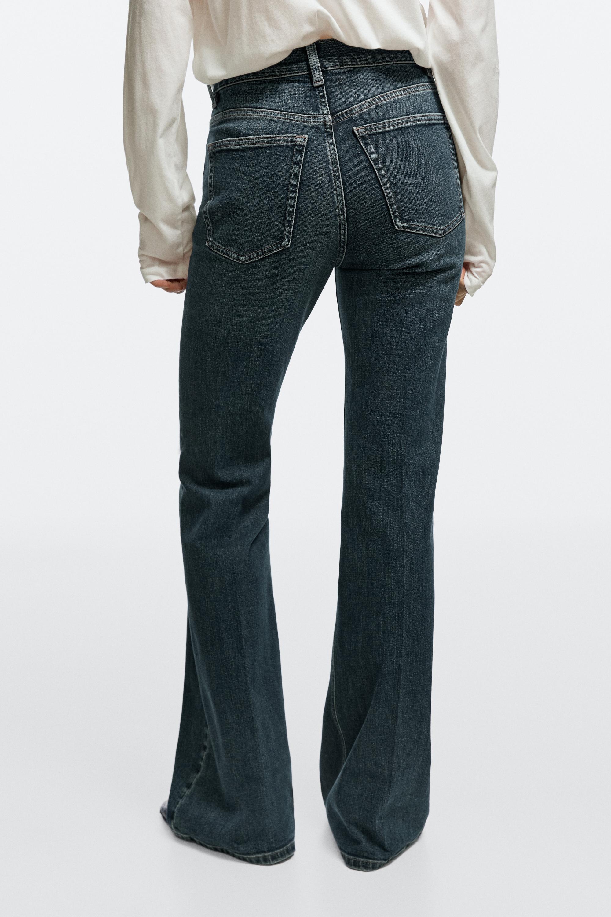 High-waist skinny flare jeans