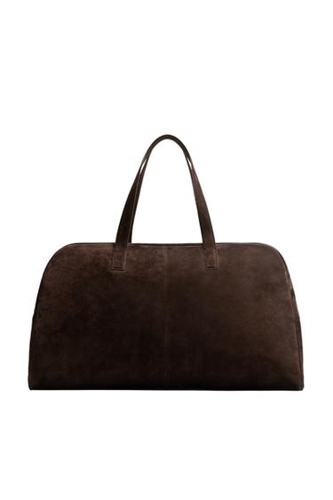 XL LEATHER TRAVEL BAG - Brown by Zara