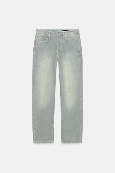 JEANS ZW COLLECTION RECTOS TIRO BAJO RAYAS - Rayas de Zara