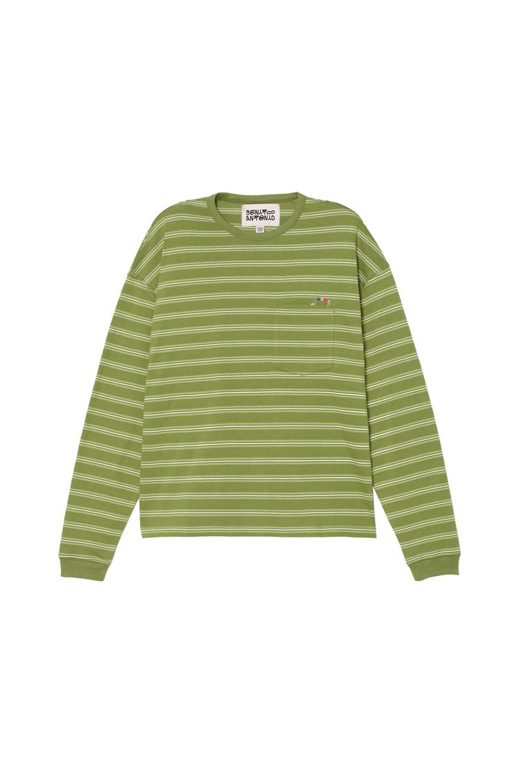 STRIPED T-SHIRT WITH EMBROIDERED POCKET