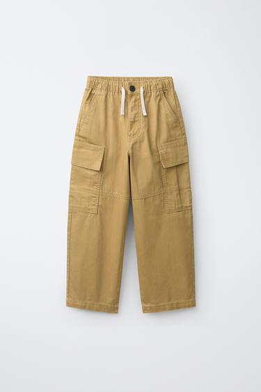 POCKET CARGO TROUSERS - Mustard by Zara