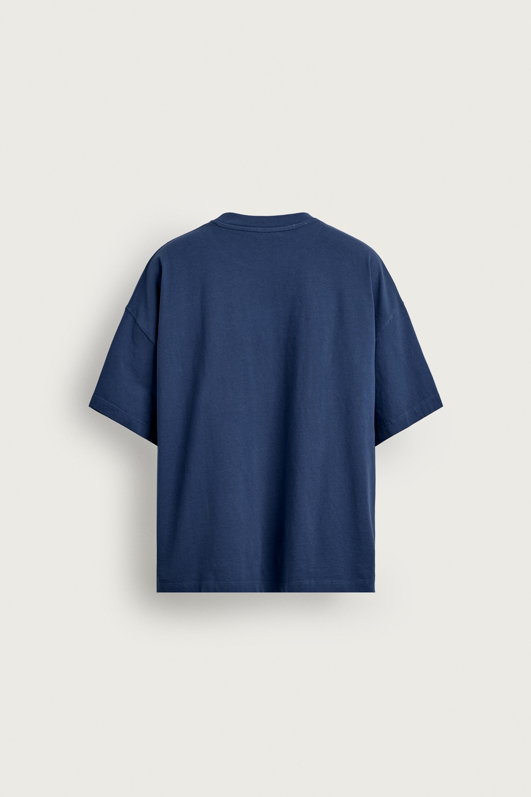 Мужские футболки Zara EMBROIDERED PRINT T-SHIRT — фото 9