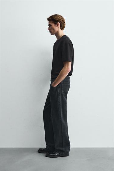 TEXTURED STRIPE JEANS - Blue by Zara - Image 3