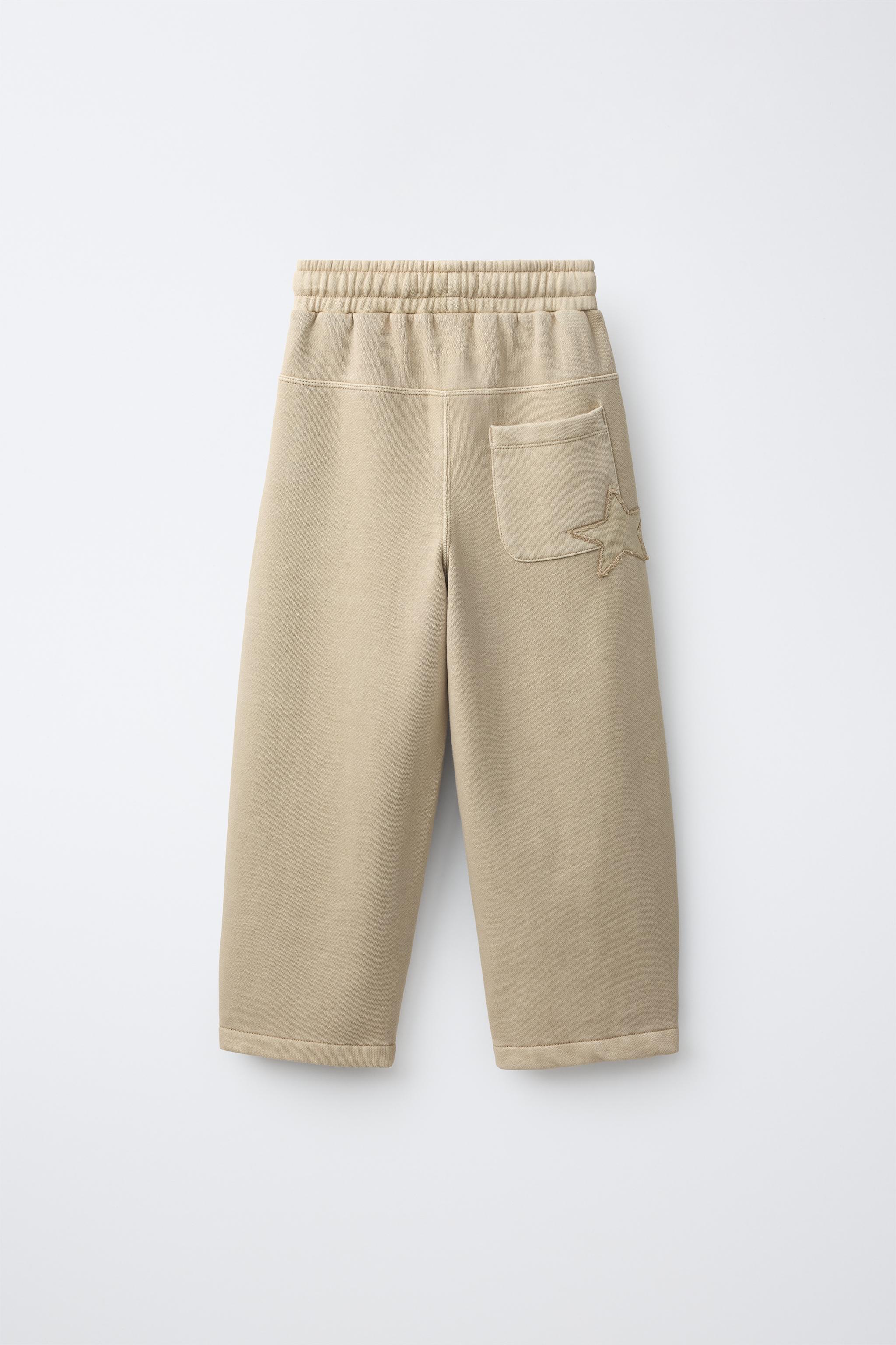 STRAIGHT-LEG STAR PATCH PANTS
