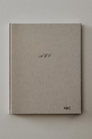 LNIANY ALBUM NA ZDJĘCIA W TWARDEJ OPRAWIE - Beżowy Zara