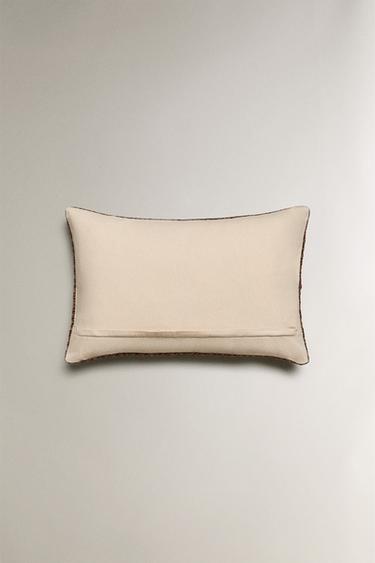 HOUSSE DE COUSSIN CARREAUX GÉOMÉTRIQUES - Beige clair de Zara - Image 2