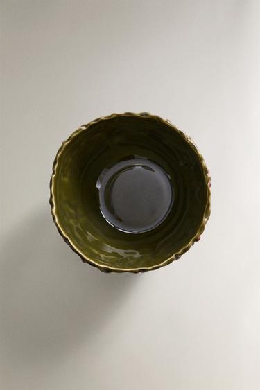 PORCELAIN CHRISTMAS HOLLY BOWL - Green by Zara - Image 2