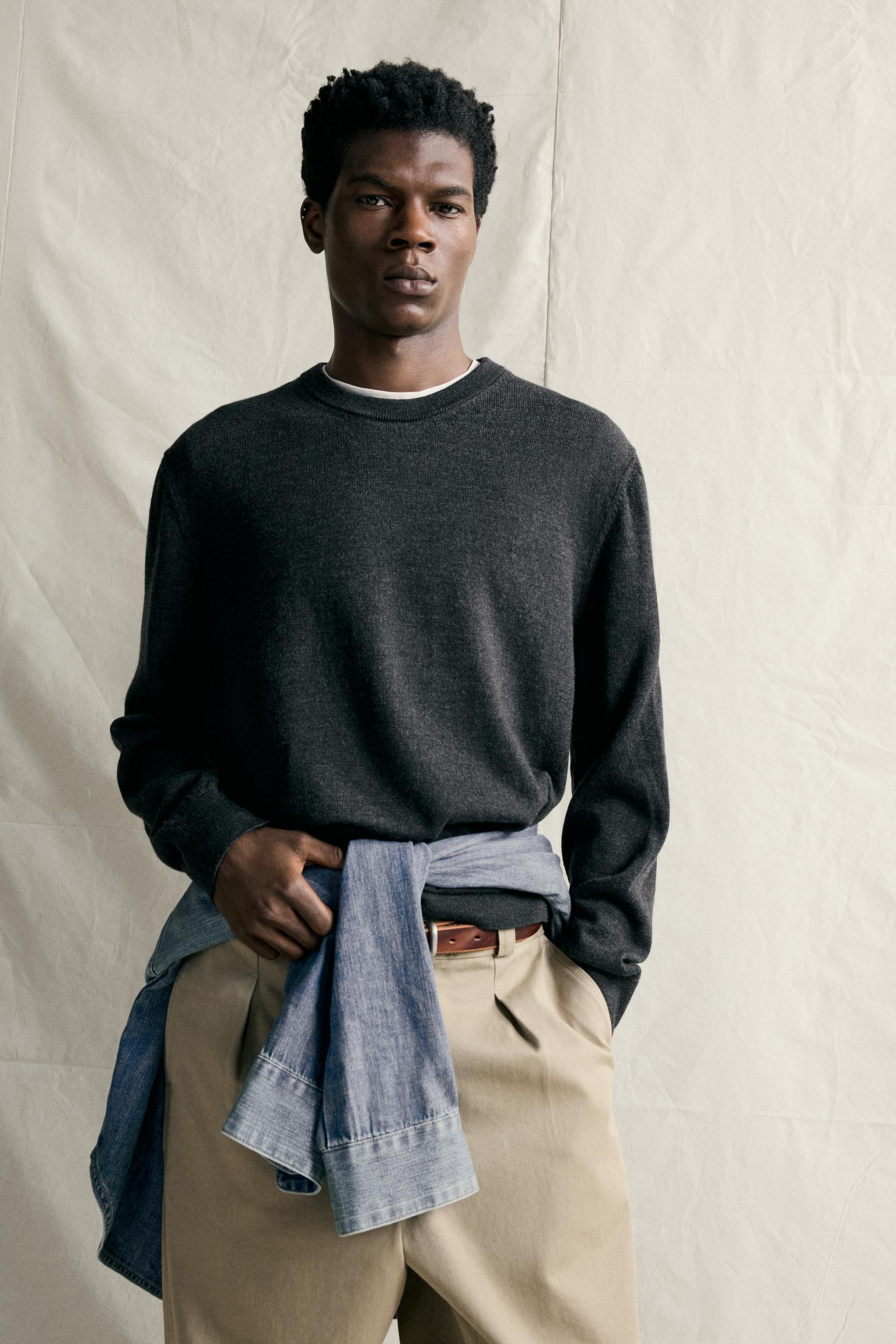 Мужские свитеры Zara 100% WOOL REGULAR FIT JUMPER — фото 6