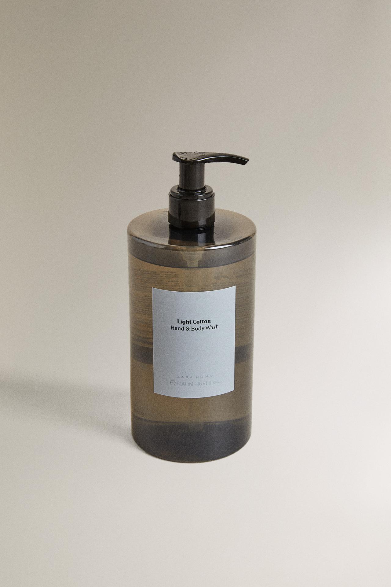 (500 ML) LIGHT COTTON HAND AND BODY LIQUID SOAP — white