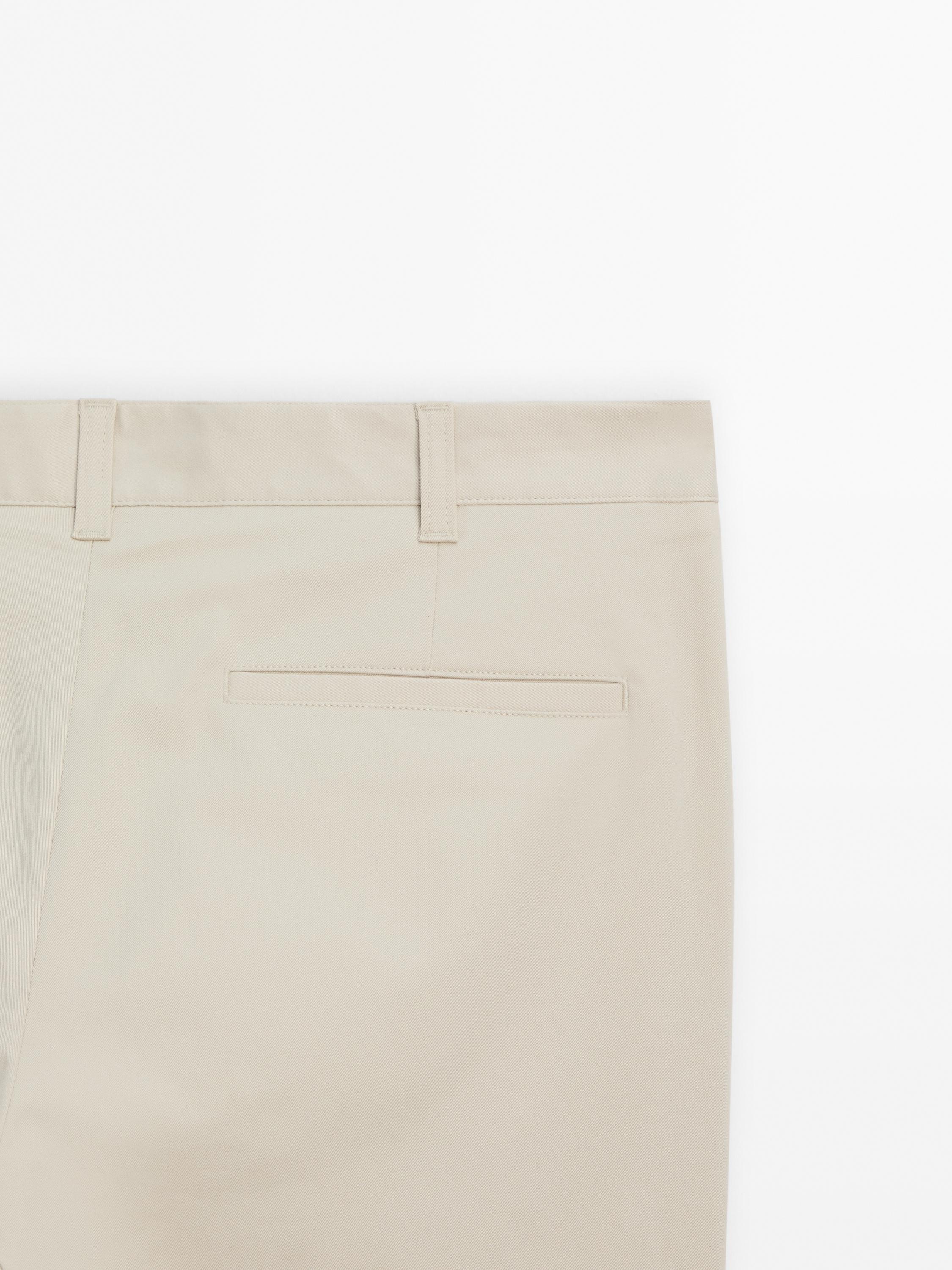 Pantalon slim en coton mélang