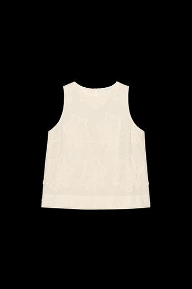 ZW COLLECTION – OBERTEIL MIT STICKEREI - Cremefarben von Zara - Bild 0
