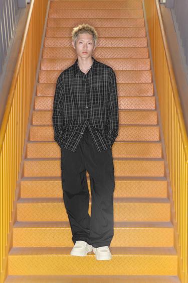 Zara 科技工裝長褲 - 黑色
