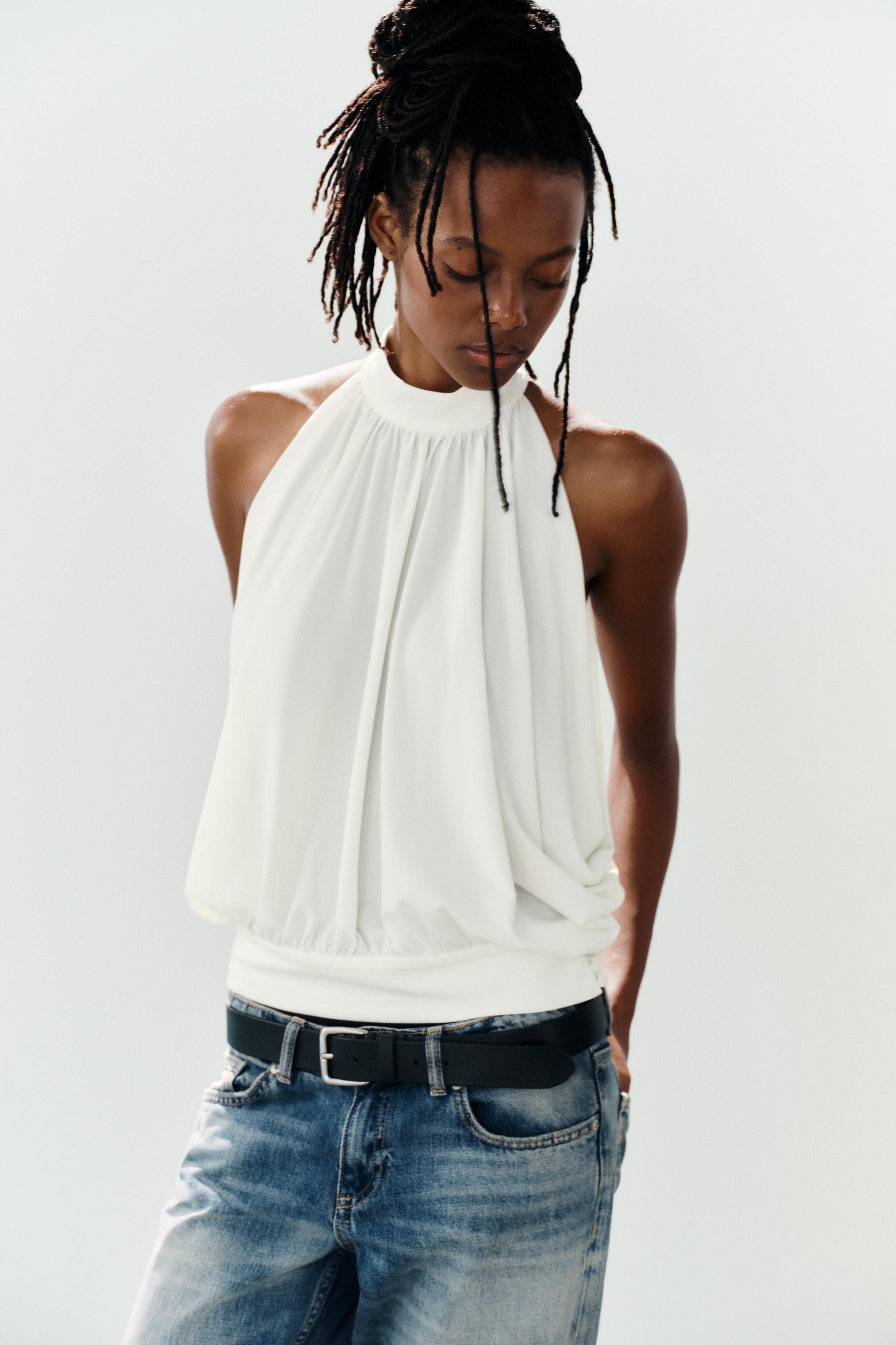 Zara Balon Form Halter Top görsel 3