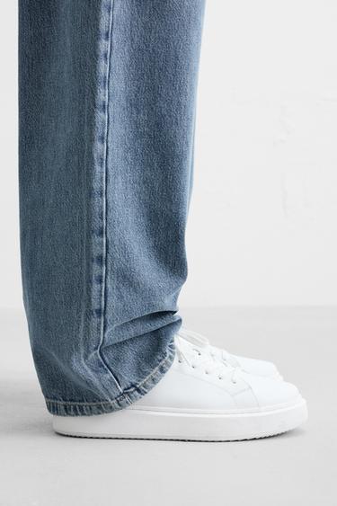 CHUNKY LEATHER SNEAKERS - White by Zara - Image 0