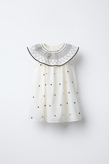100% LINEN DRESS WITH RUFFLES