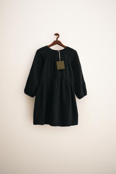 ZARA TIMELESS - ROBE GAZE DE COTTON - Noir de Zara