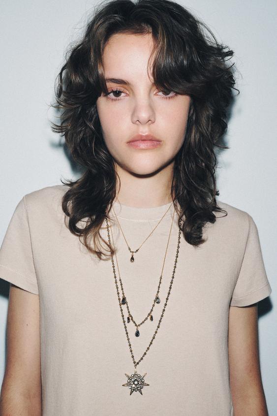 PACK OF 3 CRYSTAL STAR NECKLACES