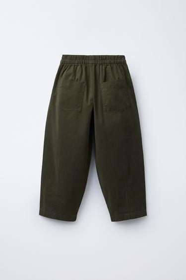 BALLOON TROUSERS WITH PLEATS - Mid-green by Zara - Image 1